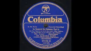 Hamilton Harty - Carnaval des animaux (Columbia 67102-4D) 1925