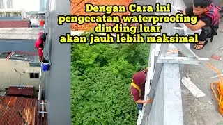 WATERPROOFING  dinding rembes/bocor dengan sistim  tangga gantung semua kerusakan bisa di perbaiki