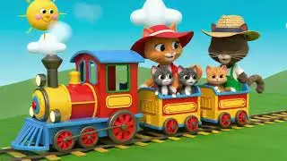 Happy Train Adventure - Cute Cats Riding a Train