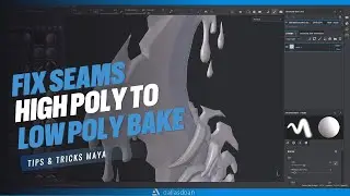 Fix Seam when High Poly Baking to Low Poly - Maya and Substance Painter