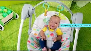 Bright Starts Playful Paradise Portable Swing Review &mdash; Cozy Comfort & Fun for Baby!