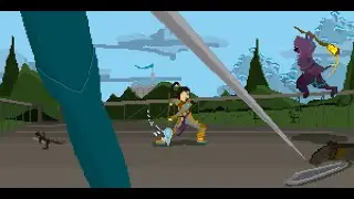 League of Legends Pixel Art - Battle in Demacia Bridge