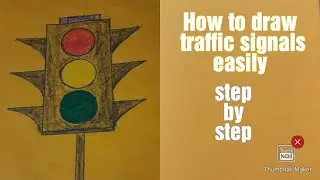Traffic Signals || How to draw Traffic signal lights  || Easily Drawing traffic signal lights