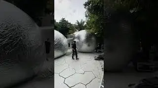 Inflating Silver Sphere: The Art Piece That Went Viral #oddlysatisfying #artist #artstudio