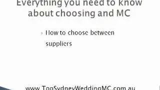 Sydney Wedding MC - Finding a wedding mc in Sydney
