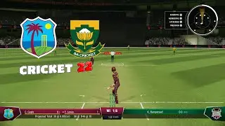 Cricket 22 - West Indies Vs South Africa (HARDEST DIFFICULTY FULL GAMEPLAY) (PS5)