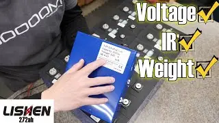 Checking Voltage, IR and Weight of Lishen 272ah LiFePO4 Batteries!⚡🔋
