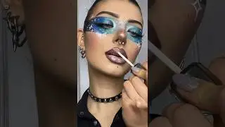 midnight sky makeup 🌙 insp @ anemariemua #creativemakeup #makeuptutorial #makeupideas