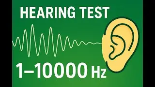 Linear sweep from 1Hz to 10000Hz test low-end hearing and audio system performance. Headphones!