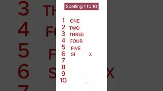 Learning Numbers 1 to 10: Fun Spelling Adventure for Kids | Count, Spell, and Play with Numbers!