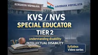 Intellectual disability KVS NVS  Special educators TIER 2 PRT TGT Live class free course