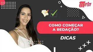 COMO INICIAR A REDA&Ccedil;&Atilde;O? #IFRN