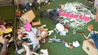 The Schleich Toys Clean Up Silver Star Stables |Schleich Video|