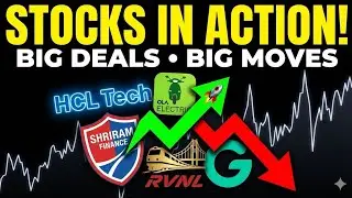 Big Stocks in Action Today | Ola Electric, Groww, HCL Tech, RVNL, Shriram Finance News