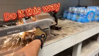 How to sharpen a machete on a bench grinder.