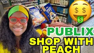 SHOP WITH PEACH 🍑 AT PUBLIX MASSIVE WIC SHOPPING TRIP 🛒 🛍 🛒
