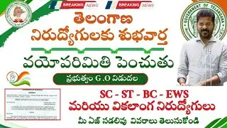 telangana jobs 2024|| ts jobs age limit|| telangana jobs age rilaxation ditails