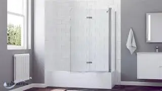 AQUABATOS Badewannenaufsatz mit Seitenwand Eck Duschtrennwand f&uuml;r Badewanne faltbar Nanobeschichtung
