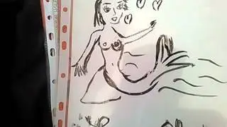 Dessin anim&eacute; avec Laura Clarke en sir&egrave;ne.