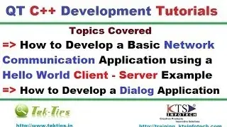 How to Develop a Basic Networking Application using QT C++|Video Tutorials