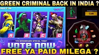 My Last Video About Free Fire Green Criminal Bundle Return... Ever