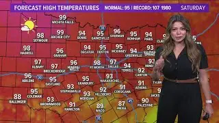 DFW Weather | Highs to reach high 90s over weekend in 14 day forecast