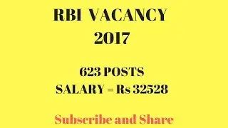 RBI VACANCY 2017