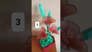 Recycled flower ❤️ choose one for tutorial . Subscribe 🙏 #recycle #plasticflower