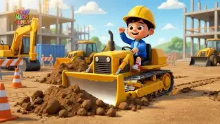 The Phone on the Desk Song ☎️ Construction Vehicles & Trucks for Kids 🚜 | Building A House