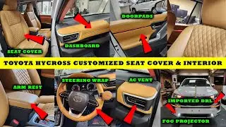 Toyota Hycross Customized Seat Cover | Interior Modification | Imported DRL | LED Fog Projector