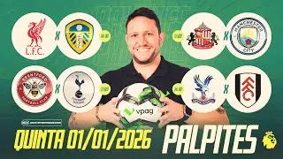 PALPITES DE FUTEBOL 01/01/2026 - CAMPEONATO INGLÊS 20a RODADA + BILHETE ODD 39