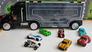 Toy Car Transportation Truck, Small Cars For Kids. Toy cars