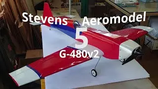 Stevens Aeromodel G-480 complete rc airplane kit build, Episode 5