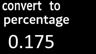 convert 0.175 to percentage, 0,175 decimal to percentage, transform decimals