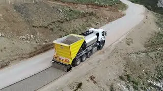 Vimpo VCCS-2400 Kombi Sathi Kaplama Aracı Sahada / Vimpo VCCS-2400 Combined Chip Spreader on Action