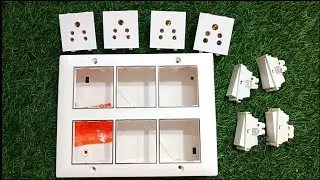 How to Make an Extension Board //Modular Switches Board Connection //4switchs & 4sockets Bord Wiring