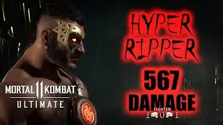 MK11 ultimate Kano combos - Hyper Ripper Variation 567 Damage