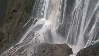 Morocco, Beside Ouzoud Falls, Close-Up Power of the Waterfall, December 2025, 4K video