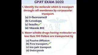 Biopharmaceutics mcq || GPAT || GPAT 2022 || GPAT exam preparation #shorts