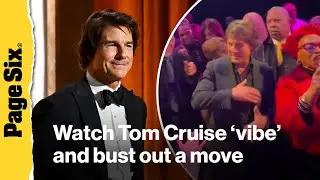 Watch Tom Cruise 'vibe' and bust out a move to celebrate Debbie Allen's honorary Oscar