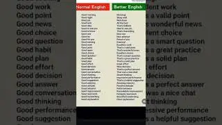 #Normal vs Better English #learningdaily