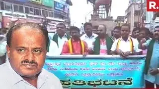 Farmers Protest Against CM HD Kumaraswamy In Karnataka
