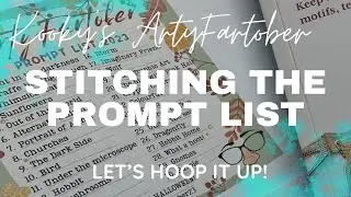 Kooky&rsquo;s ArtyFartober - STITCHING THE PROMPT LIST PLAN