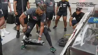 Football star advances in NASCAR Drive for Diversity