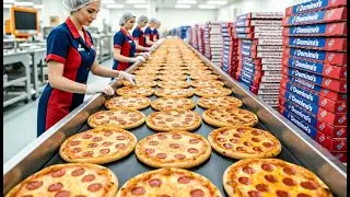 How Pizza Is Made in a Factory | Inside the MASSIVE Pizza Factory