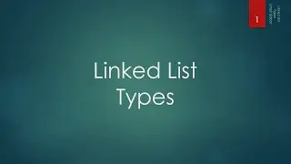22.5 Linked List - Types