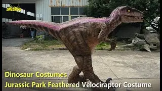 Jurassic Park Feathered Velociraptor Costume | Dinosaur costumes