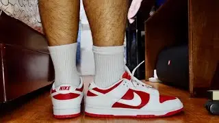 Nike Dunk Low Championship Red | On Feet | Unboxing
