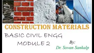 Basic Civil Engineering | Construction Materials #civilengineeringlectures #btech1styear #civileng