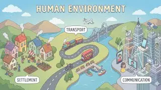 Human Environment 🏘️🚆 | Settlement, Transport & Communication | Class 7 Geography | NCERT Explained
